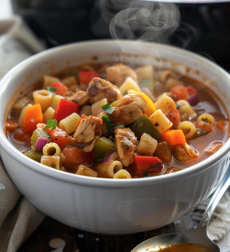 Cajun Chicken Pasta Soup