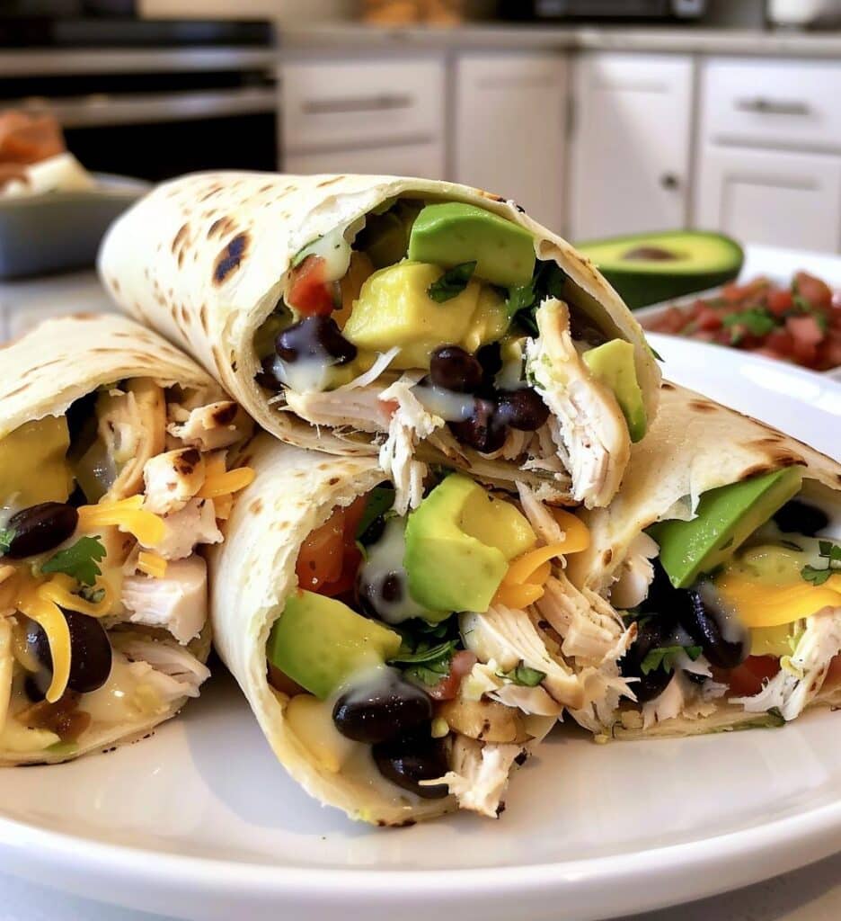 Chicken Avocado Burritos