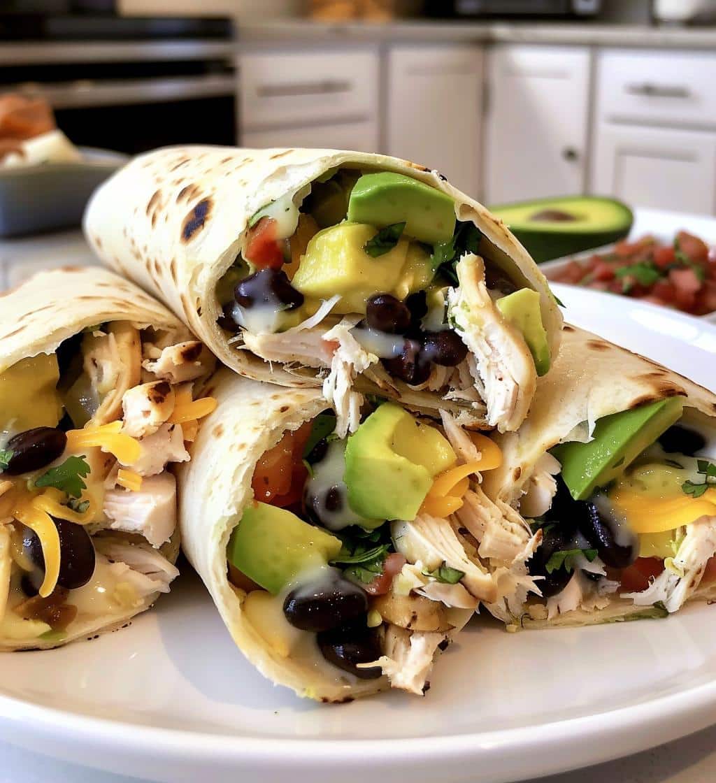 Chicken Avocado Burritos