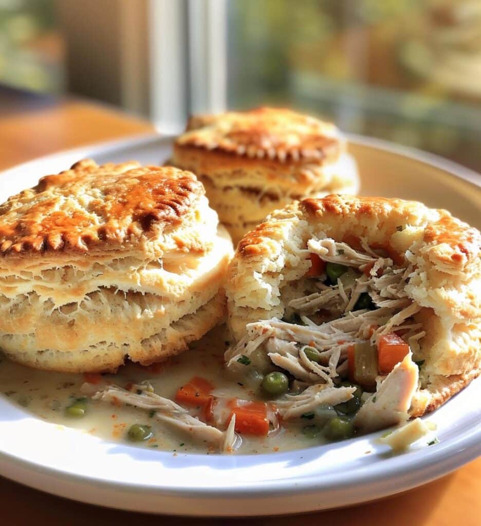 Chicken Pot Pie Biscuits
