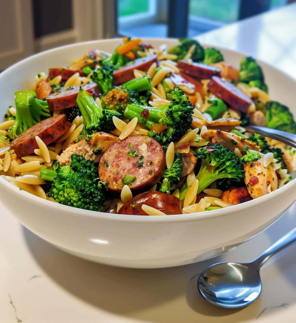 Chicken Sausage Broccoli Orzo