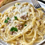 Creamy Garlic Beef Pasta