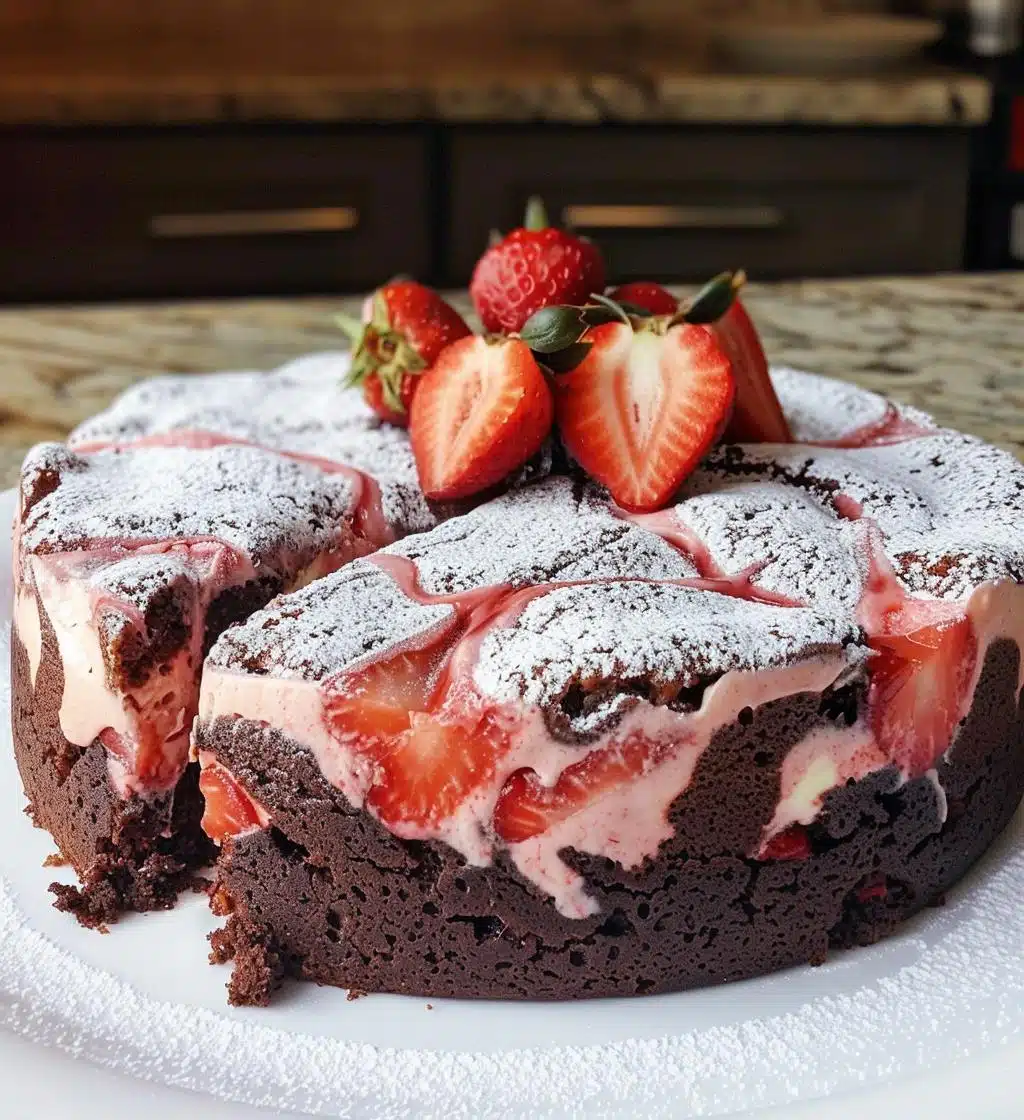 Easy Strawberry Earthquake Cake