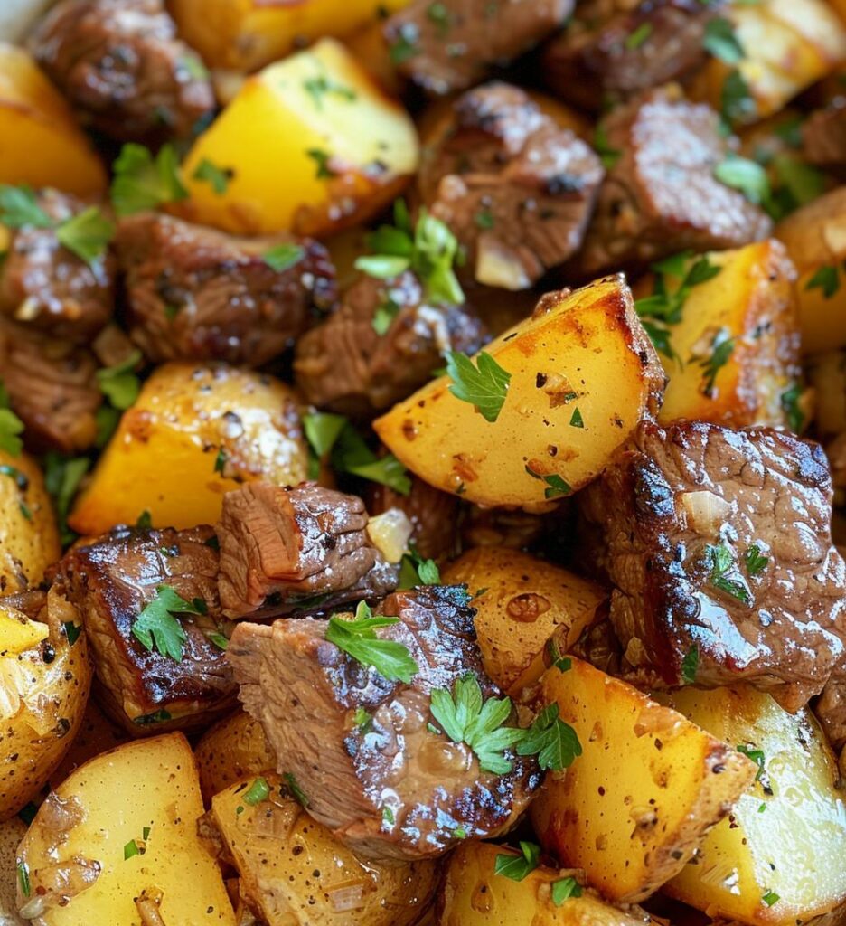 Garlic Butter Beef Potatoes
