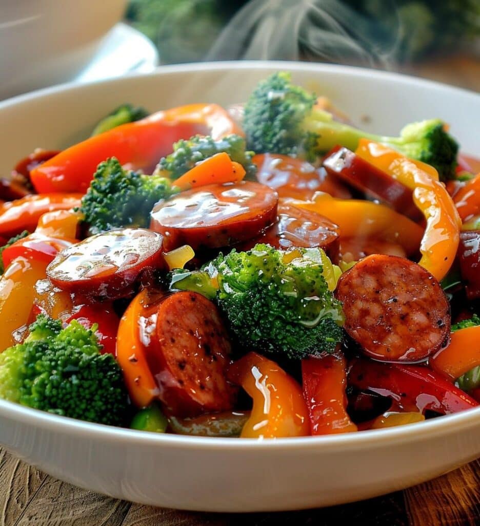 Honey Garlic Kielbasa Veggies
