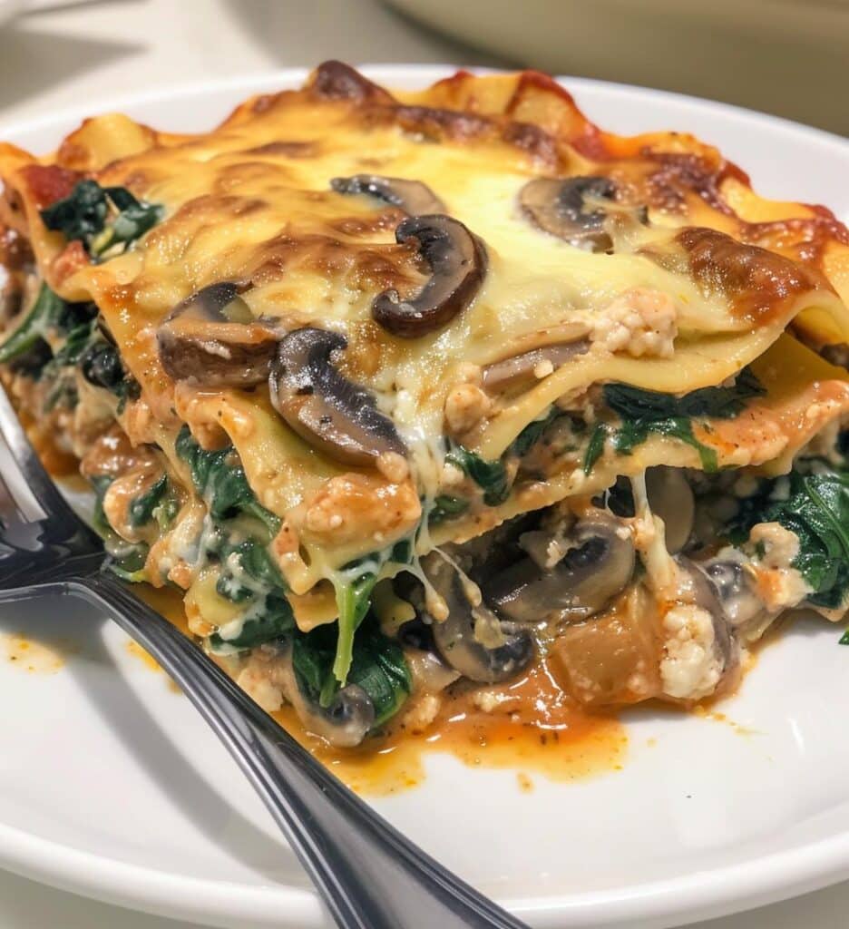 Mushroom Spinach Lasagna