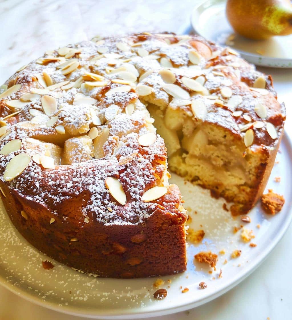 Pear Almond Olive Oil Cake