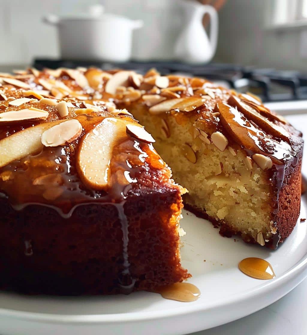 Pear Maple Almond Cake
