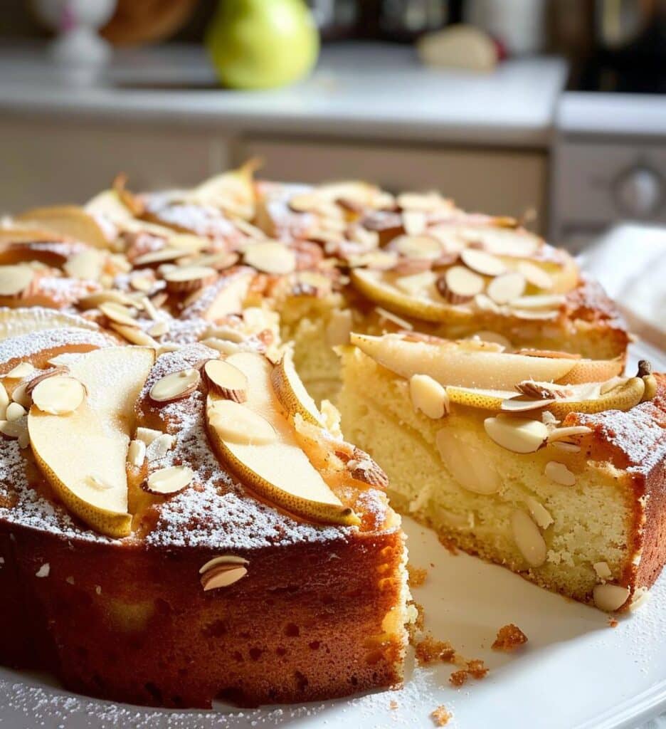 Pear Vanilla Almond Cake
