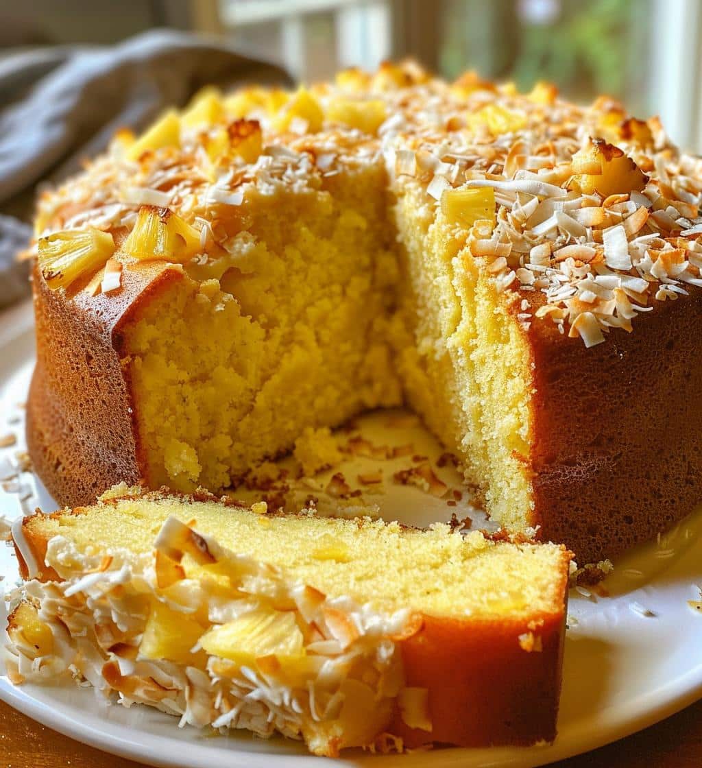 Pineapple Coconut Pound Cake