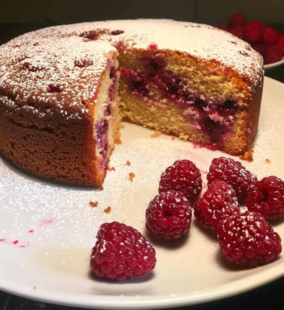 Raspberry Brown Sugar Cake