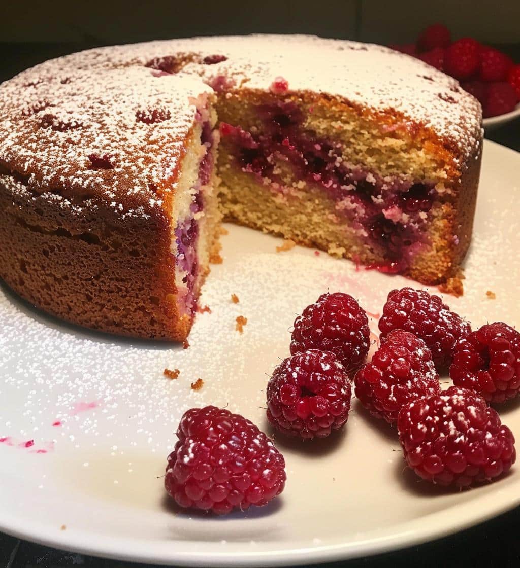 Raspberry Brown Sugar Cake