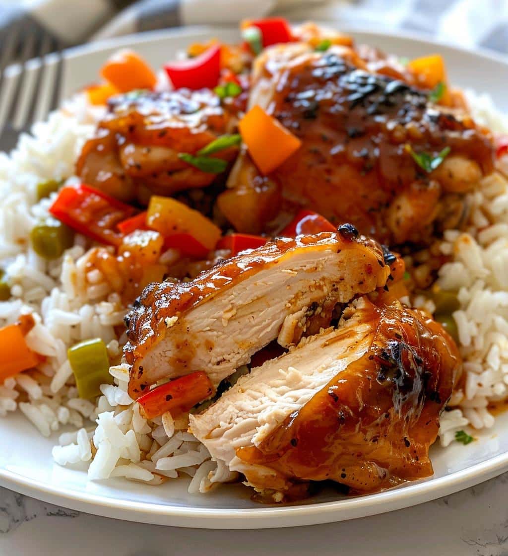 Smothered Chicken Rice
