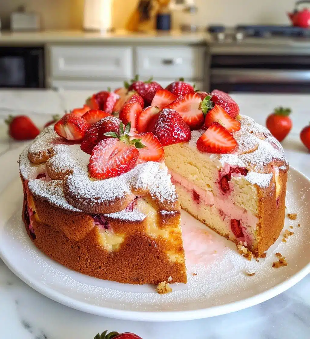 Strawberry Cheesecake Pound Cake