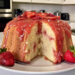 Strawberry Glazed Pound Cake
