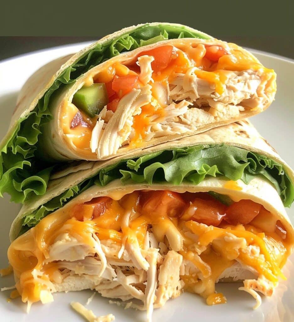 Cheesy Garlic Chicken Wrap