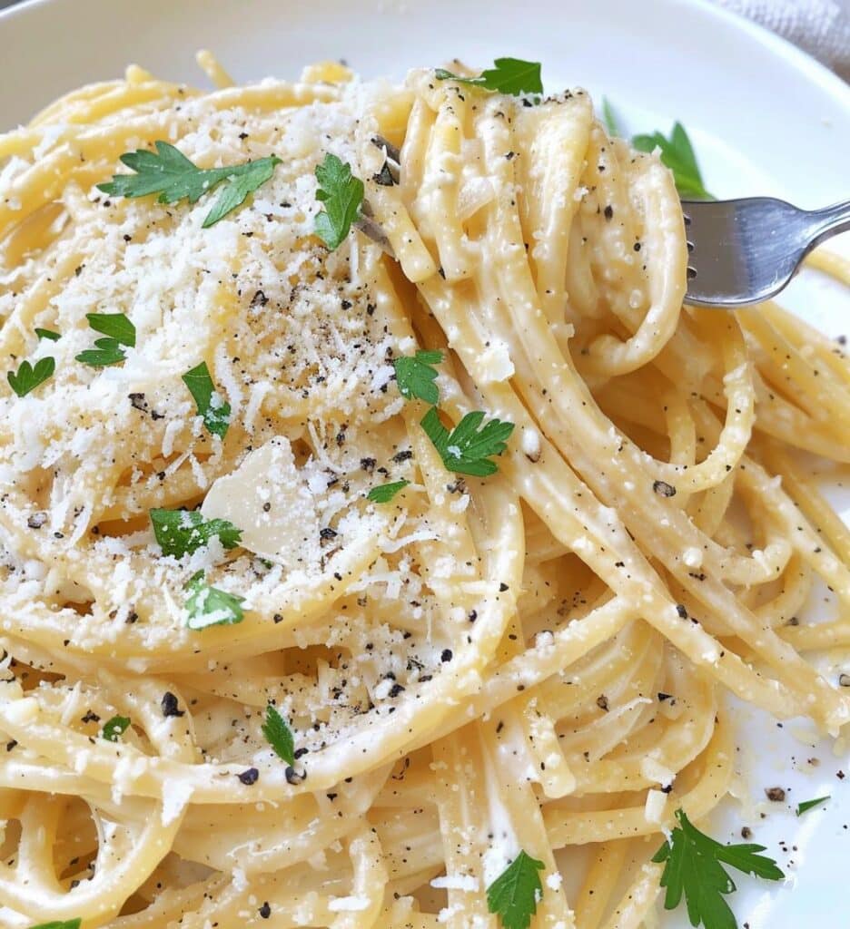 Creamy Garlic Spaghetti