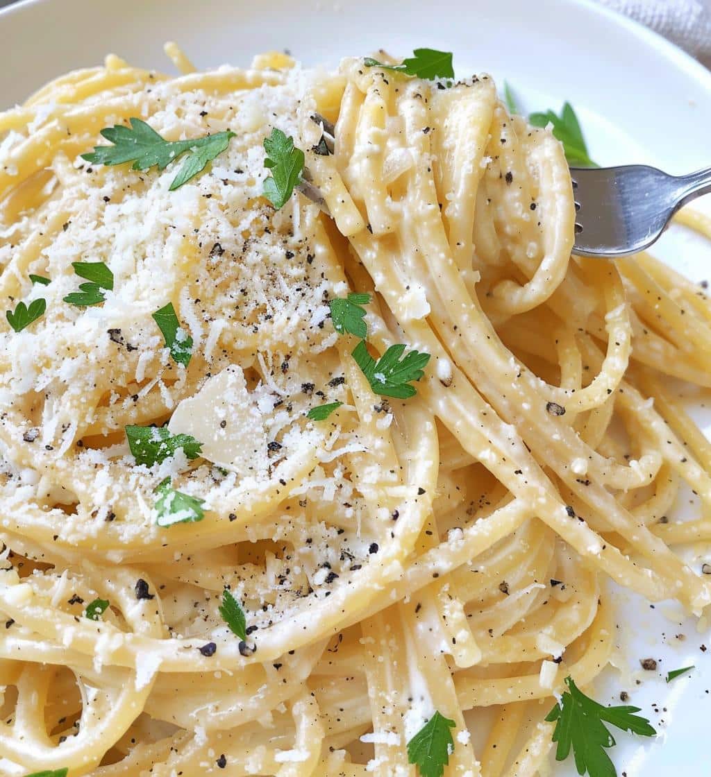Creamy Garlic Spaghetti