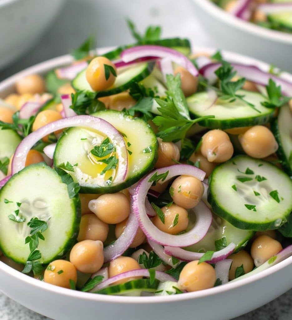 Cucumber Chickpea Slaw