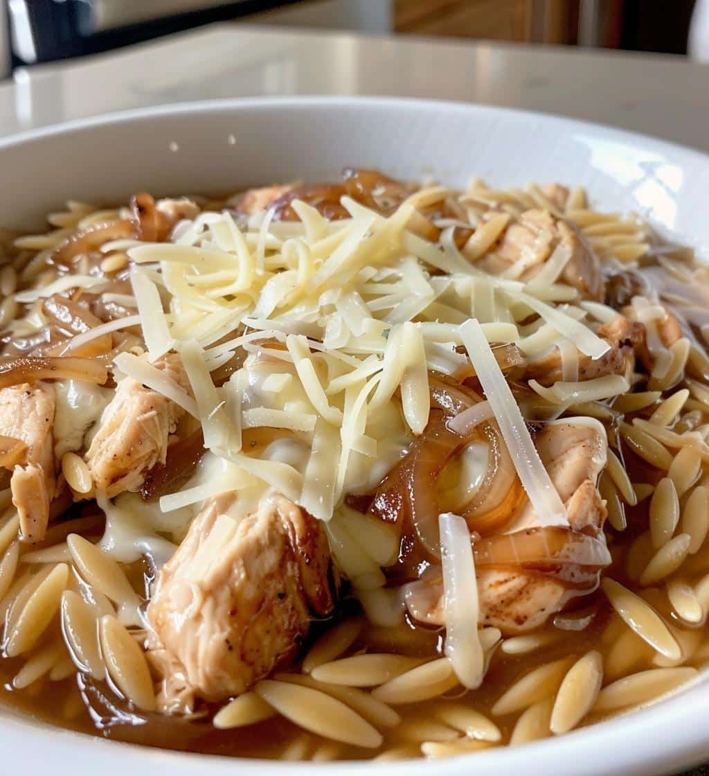 French Onion Chicken Orzo
