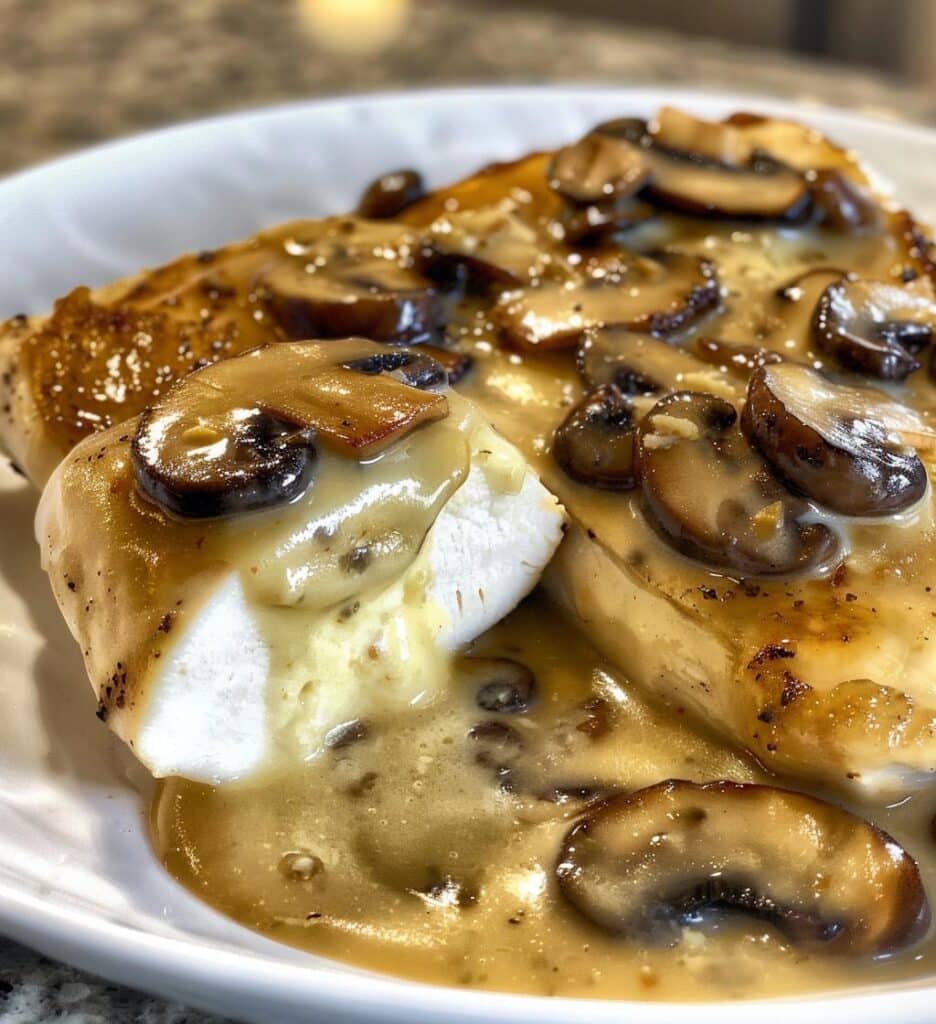Mushroom Asiago Chicken