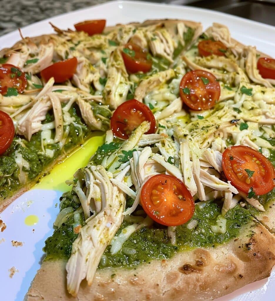 Pesto Chicken Flatbread