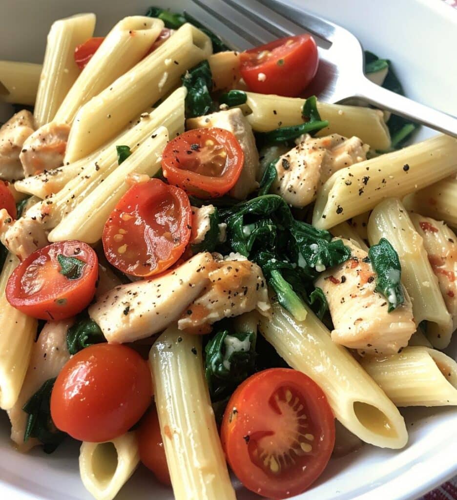 Tomato Spinach Chicken Pasta