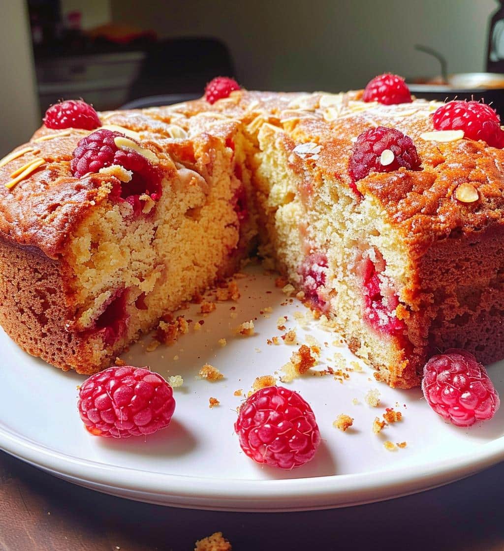 Almond Raspberry Cake