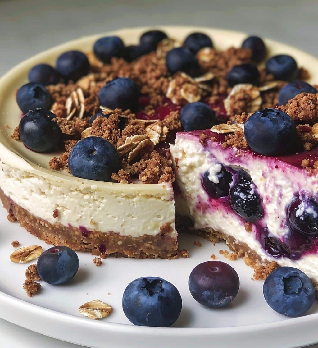 Blueberry Crumble Cheesecake
