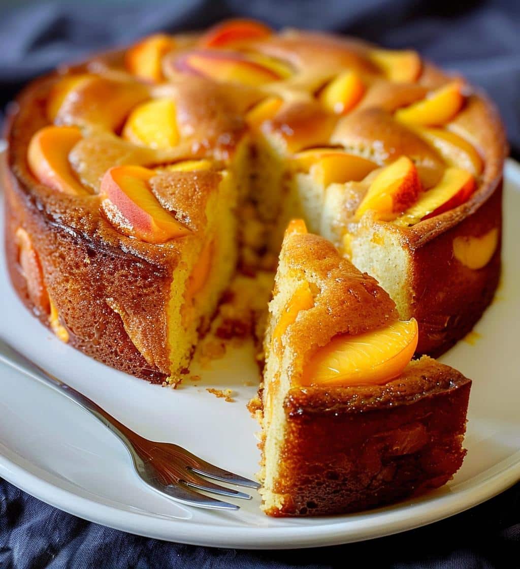 Brown Sugar Peach Cake