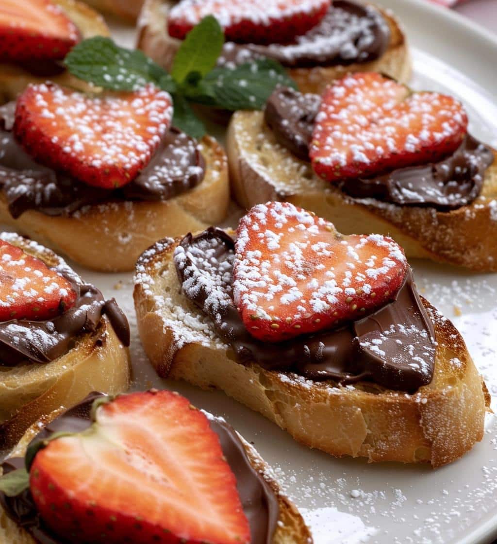Chocolate Strawberry Bruschetta