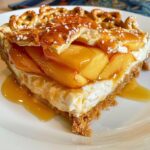 Peaches and Cream Pretzel Pie