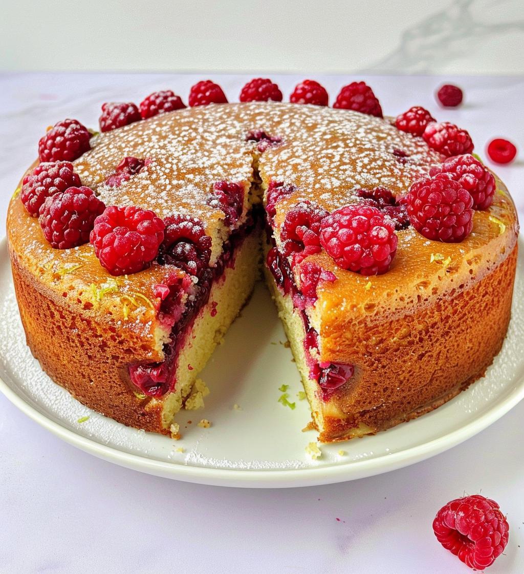 Raspberry Key Lime Cake