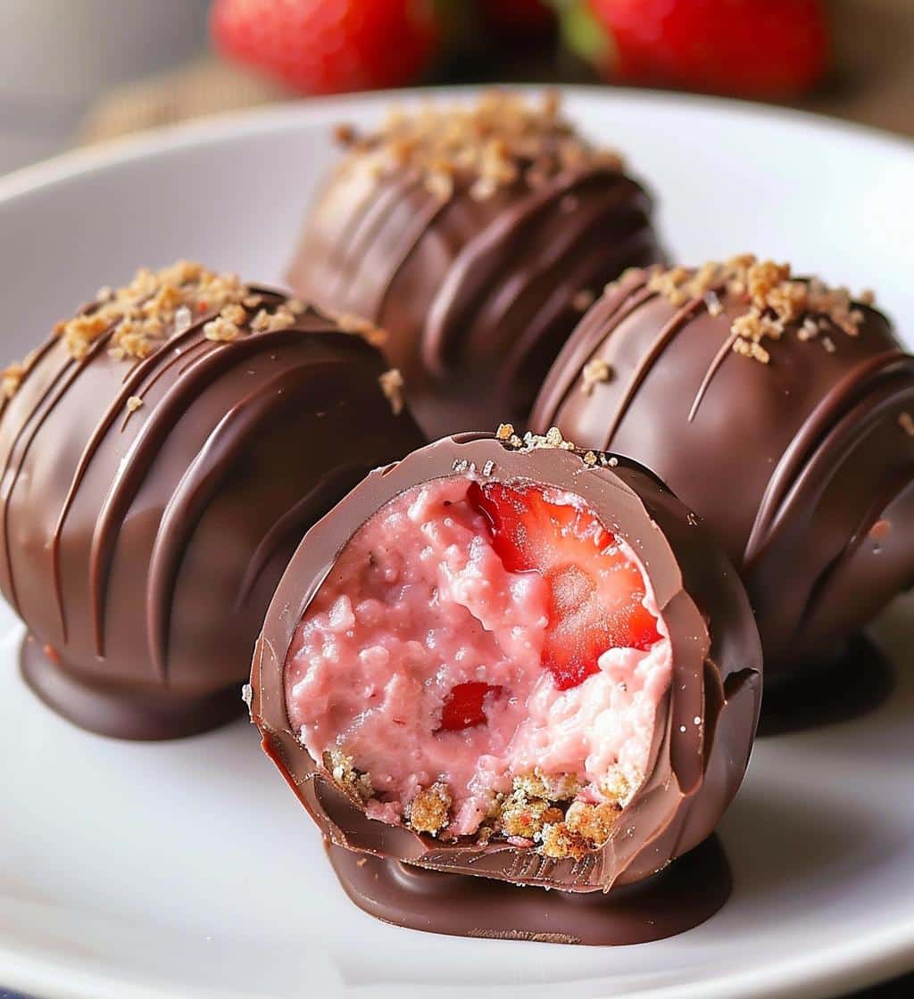 Strawberry Cheesecake Truffles