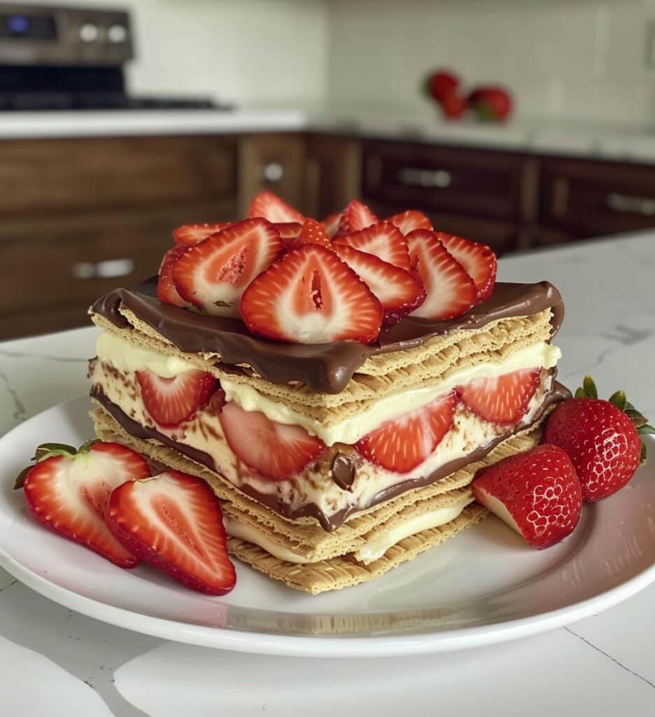 Strawberry Eclair Cake