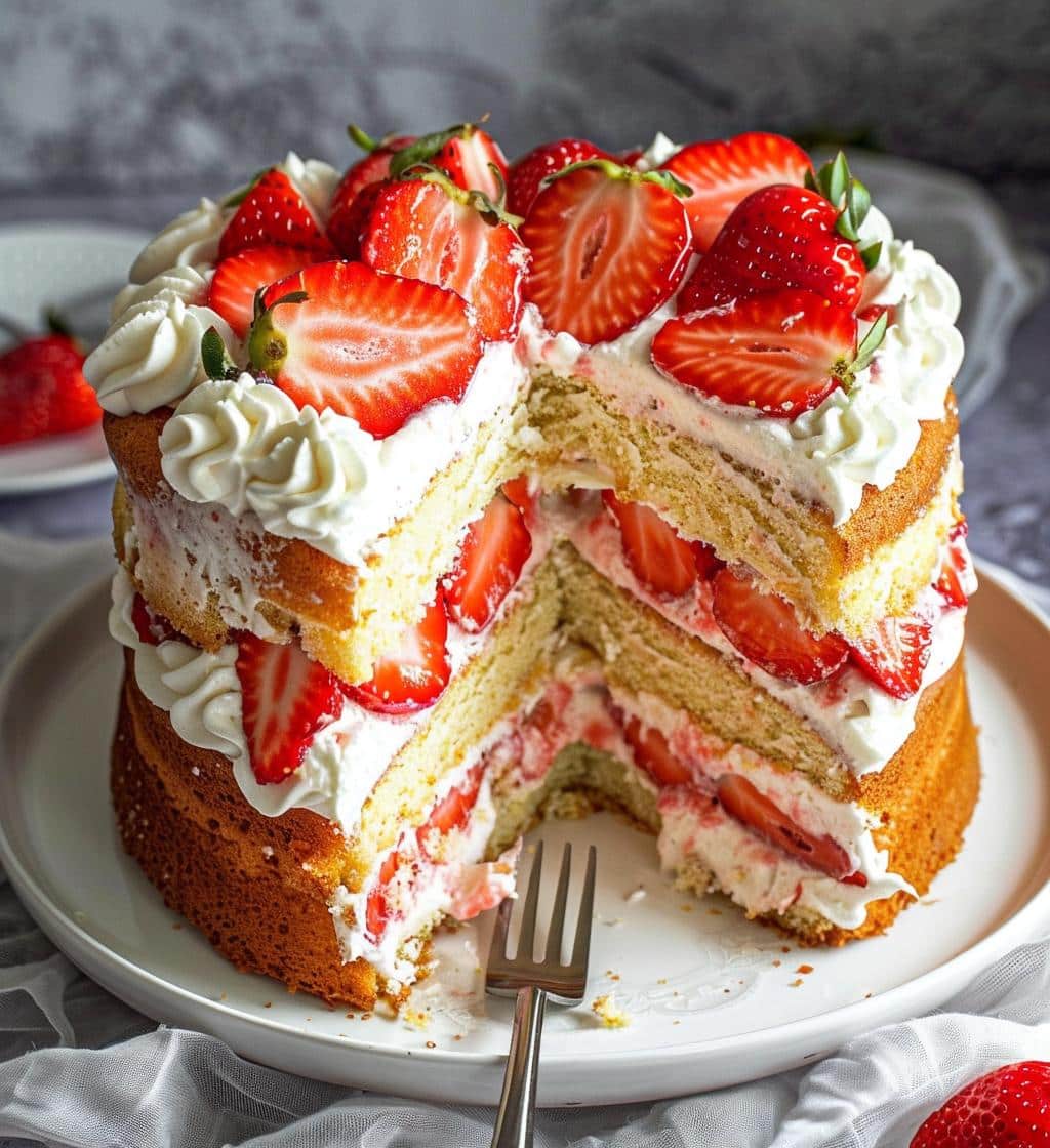 Strawberry Heaven Cake