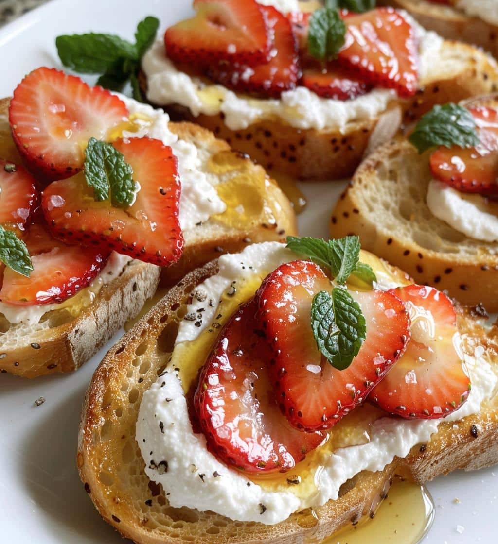 Strawberry Ricotta Bruschetta