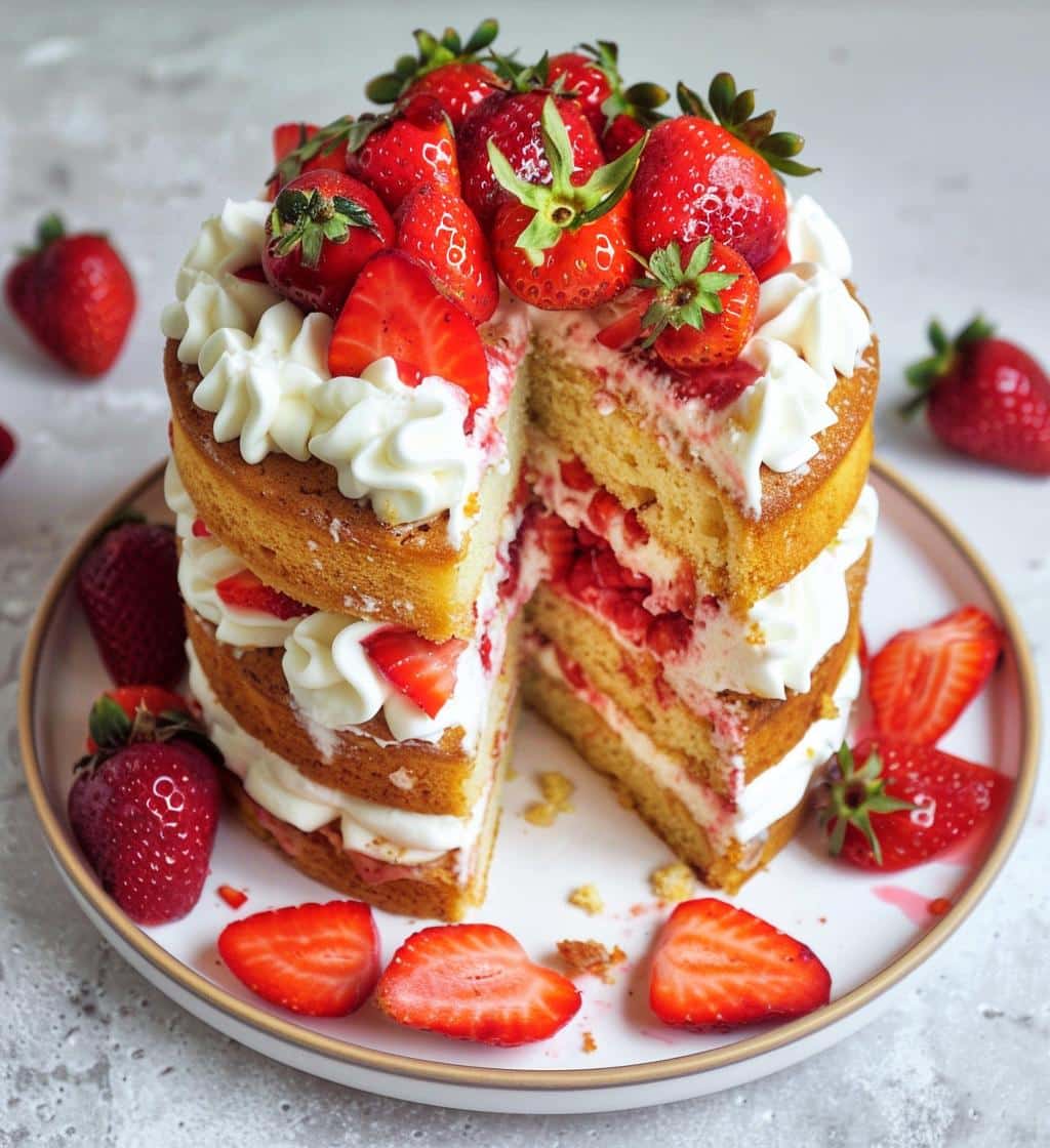 Strawberry Shortcake Cake