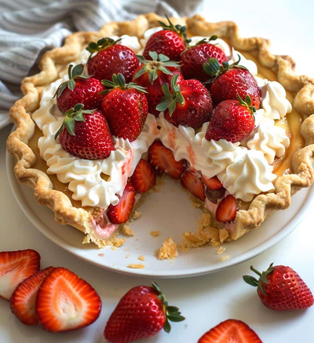 Strawberry Shortcake Pie