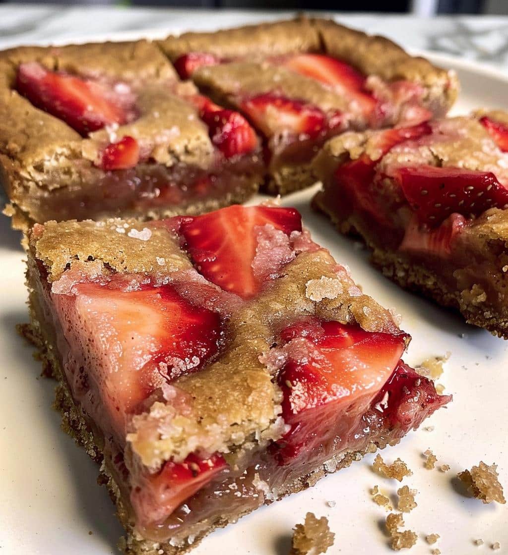Strawberry Sugar Cookie Bars