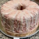 Strawberry lemon mile high pound cake