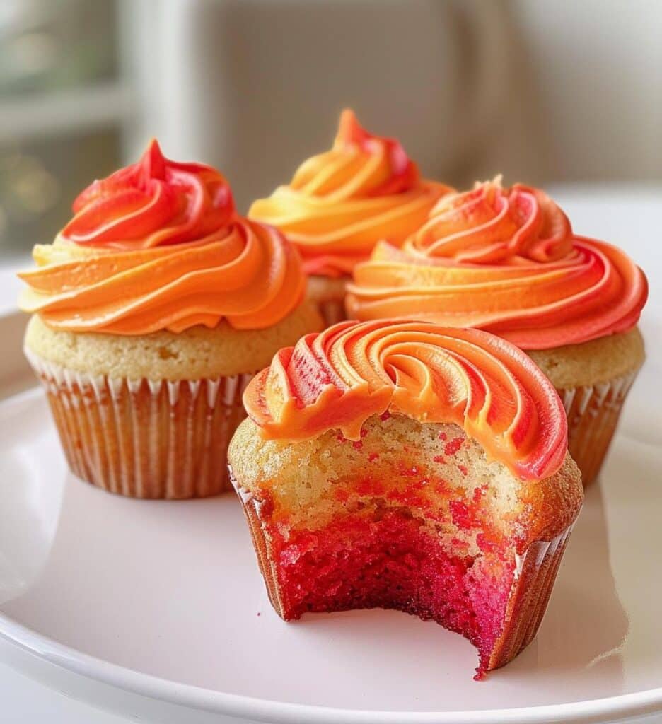Tequila Sunrise Cupcakes
